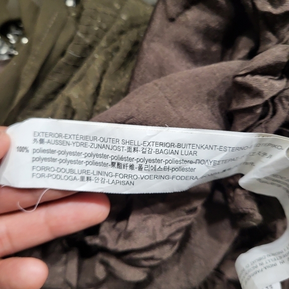 ZARA BASIC collection - Olive Green Antique Silver Sequin Tunic Mini Shift Dress - Picture 11 of 15